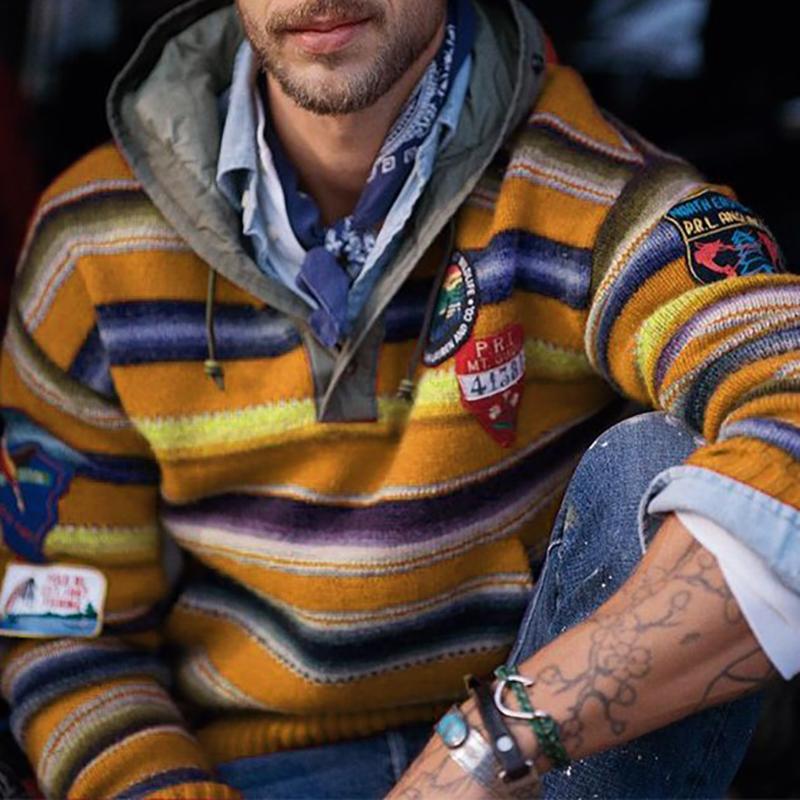 Vintage Casual Rainbow Roodie