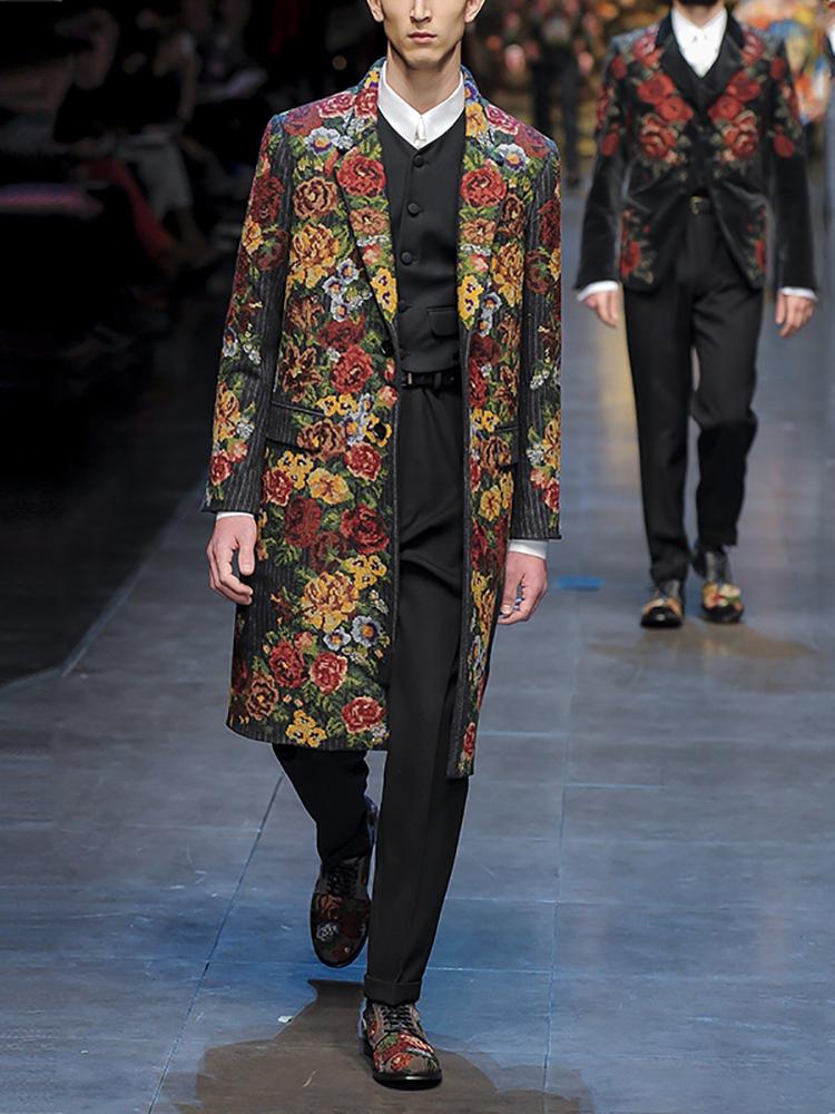 Fashion Men's Printed Coat