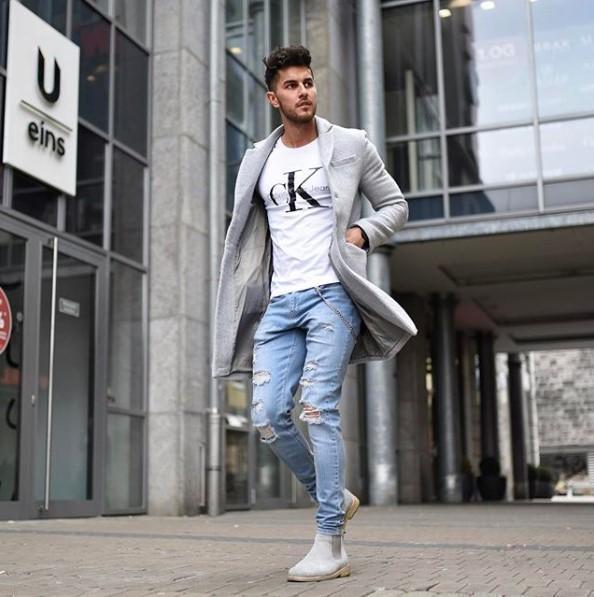 Fashion Casual Lapel Shoulder Padded Long Sleeves Slim Long Suit Coat