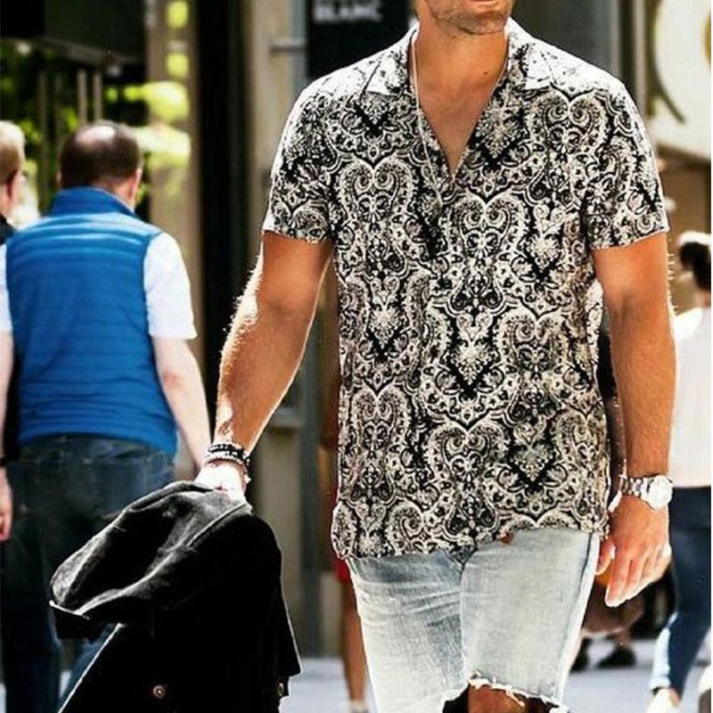 Summer Loose Men's Printed Shirt