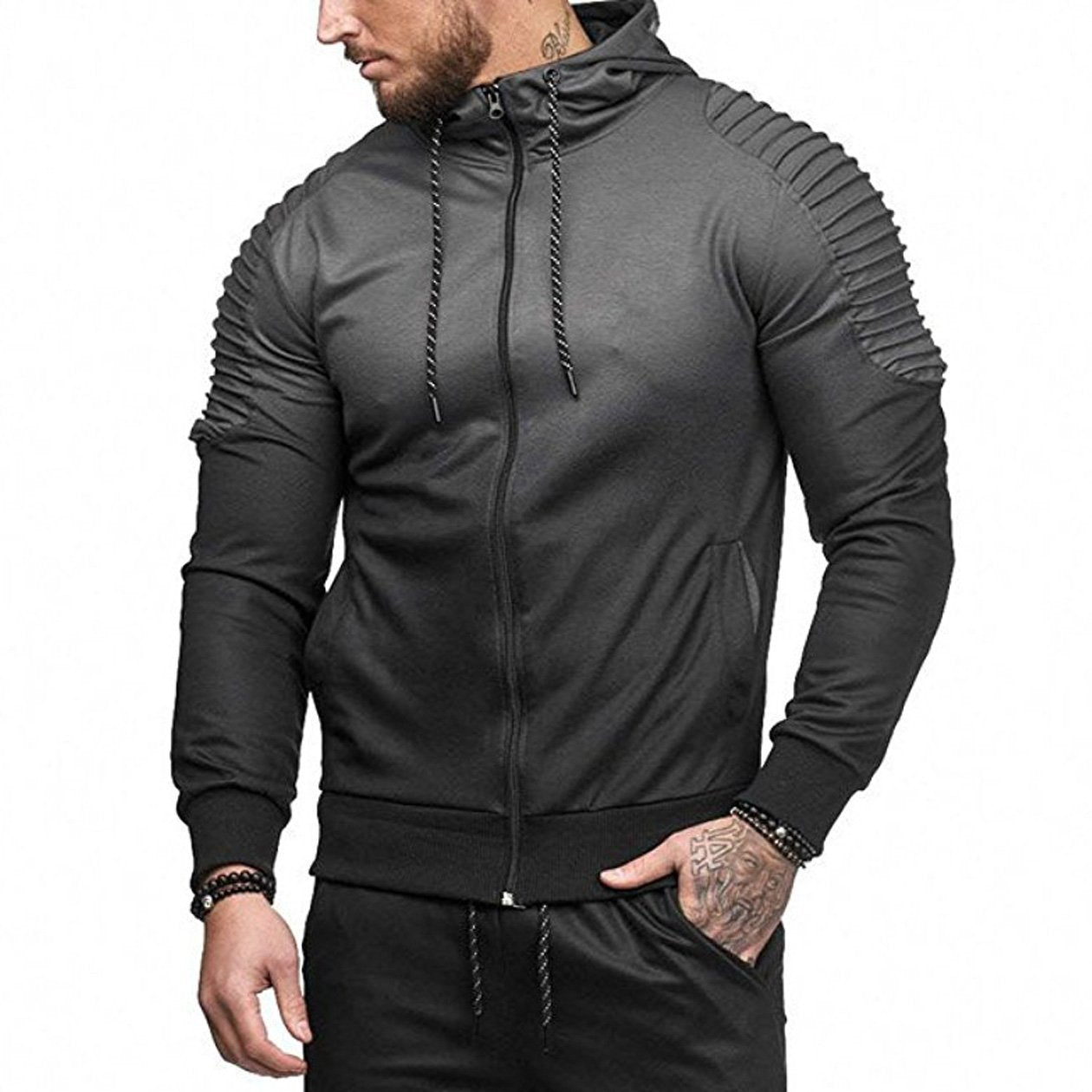 Fashion Mens Gradient Hoodie Sweatshirt