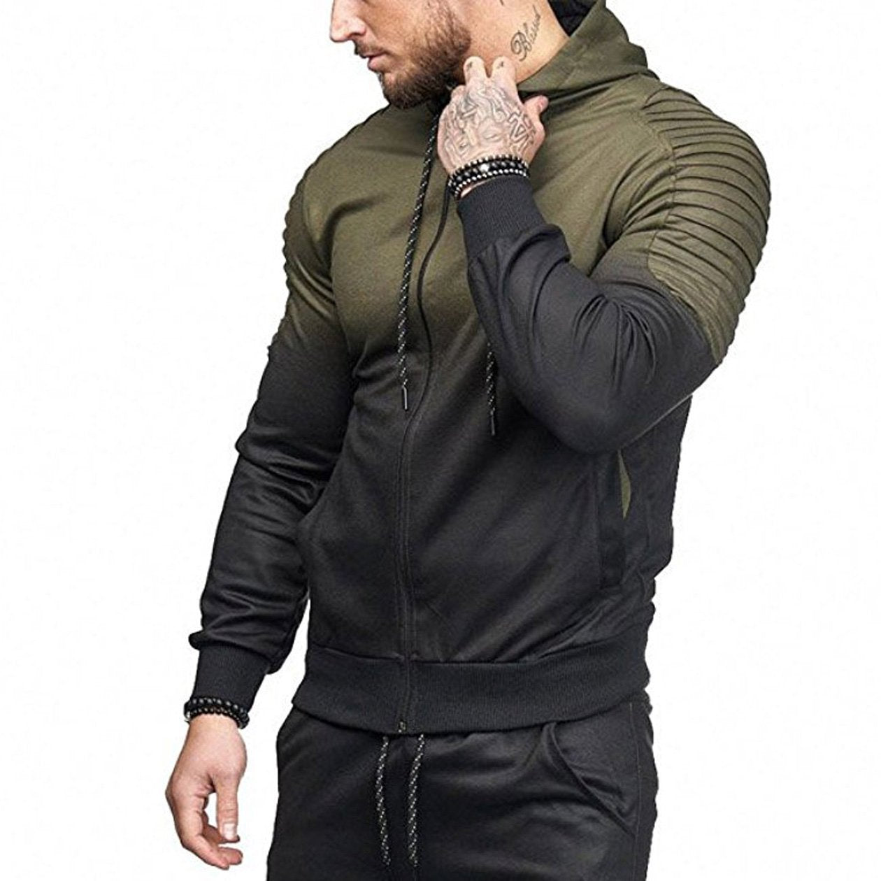 Fashion Mens Gradient Hoodie Sweatshirt