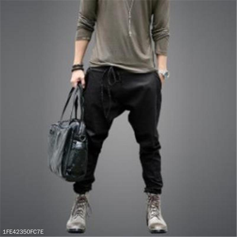 Fashion Youth Casual Sport Loose Plain Long Pants