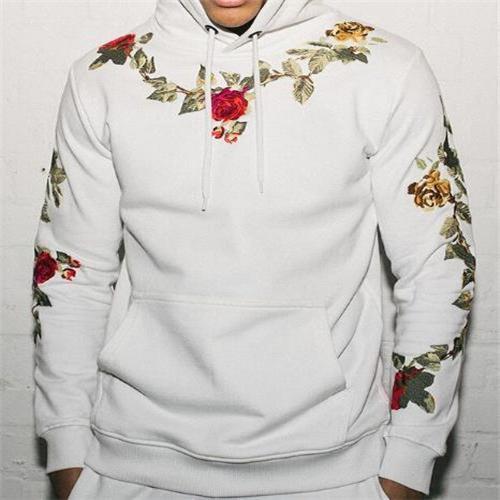 Fashion Floral Printed Slim Hoodie