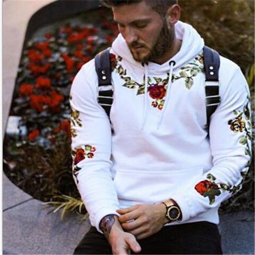 Fashion Floral Printed Slim Hoodie