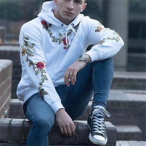 Fashion Floral Printed Slim Hoodie