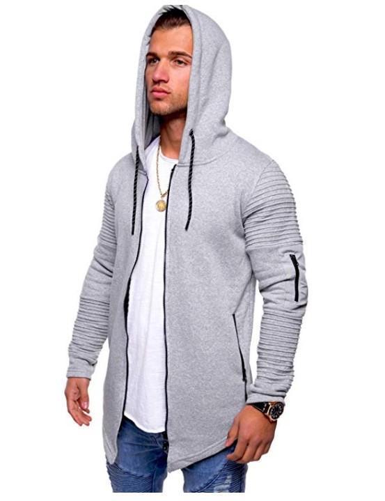 Fashion Mens Arm Zipper Cardigan Sweater