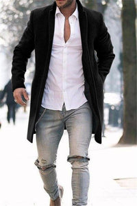 Autumn And Winter   Fashion Pure Color Long Warm Coat