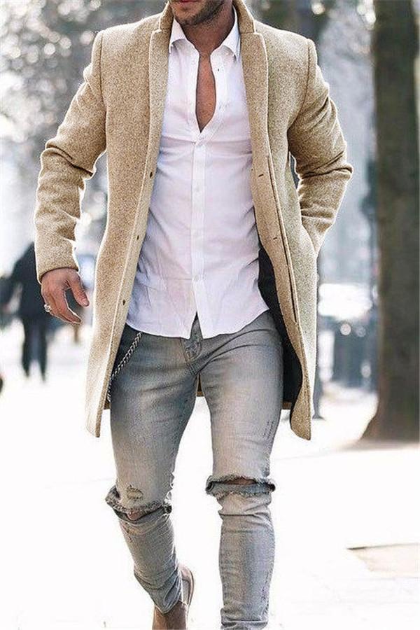 Autumn And Winter   Fashion Pure Color Long Warm Coat