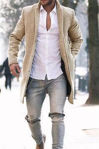 Autumn And Winter   Fashion Pure Color Long Warm Coat