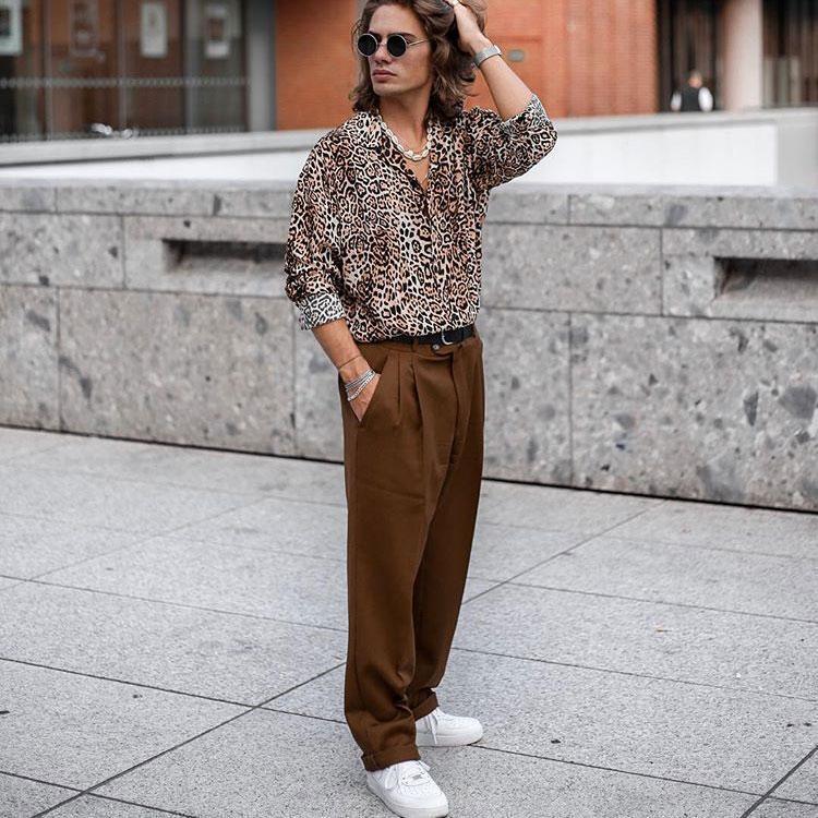 Sexy Leopard Printed Loose Button Shirt
