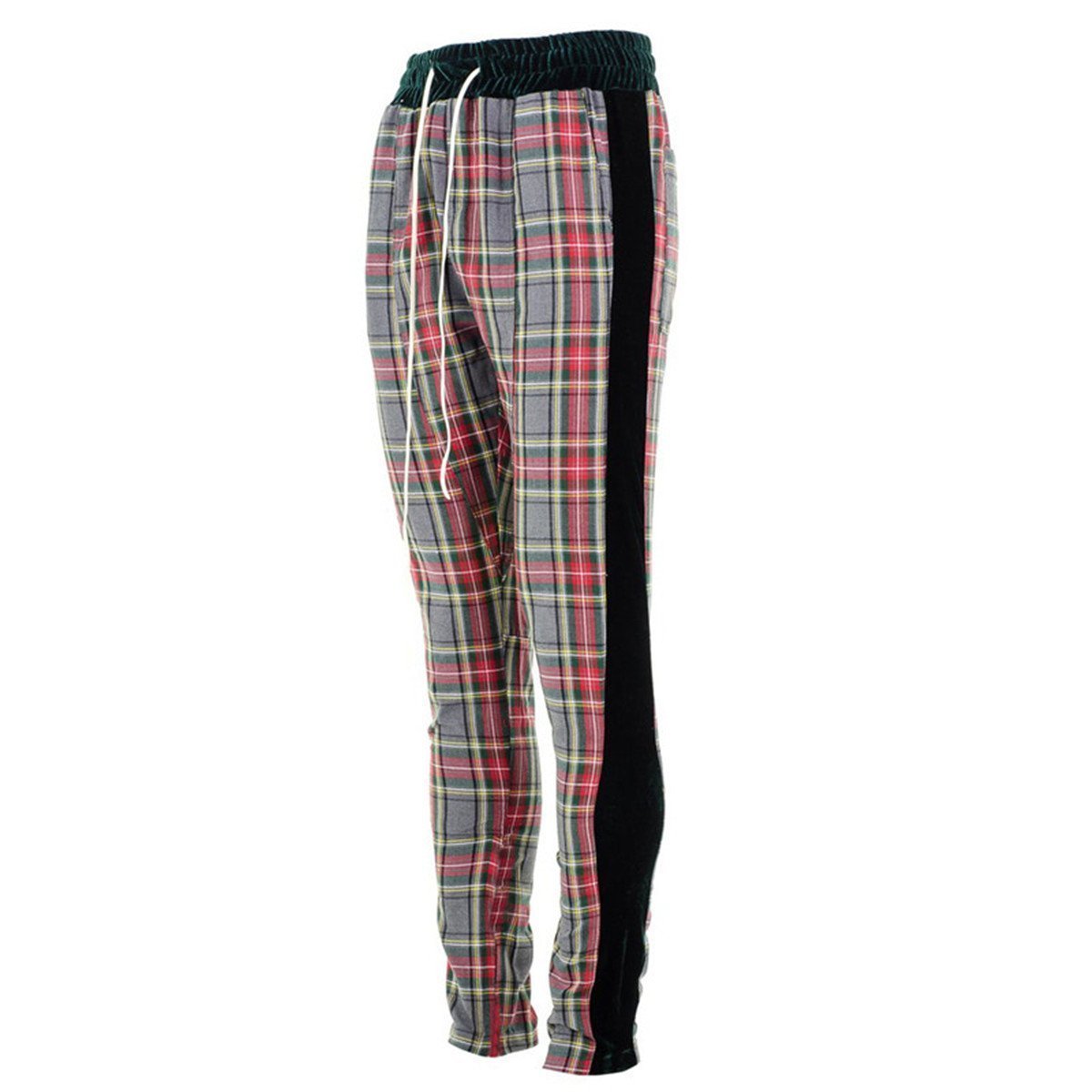 Fashion Printed Split Joint Drawstring Jogger Pants