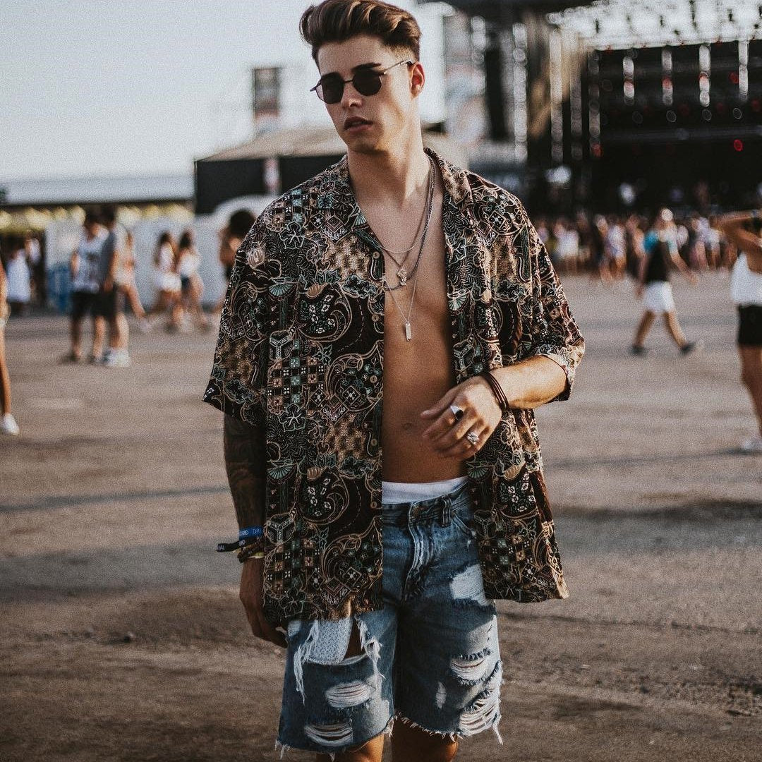 Fashion Printed Colour Short Sleeve Blouse