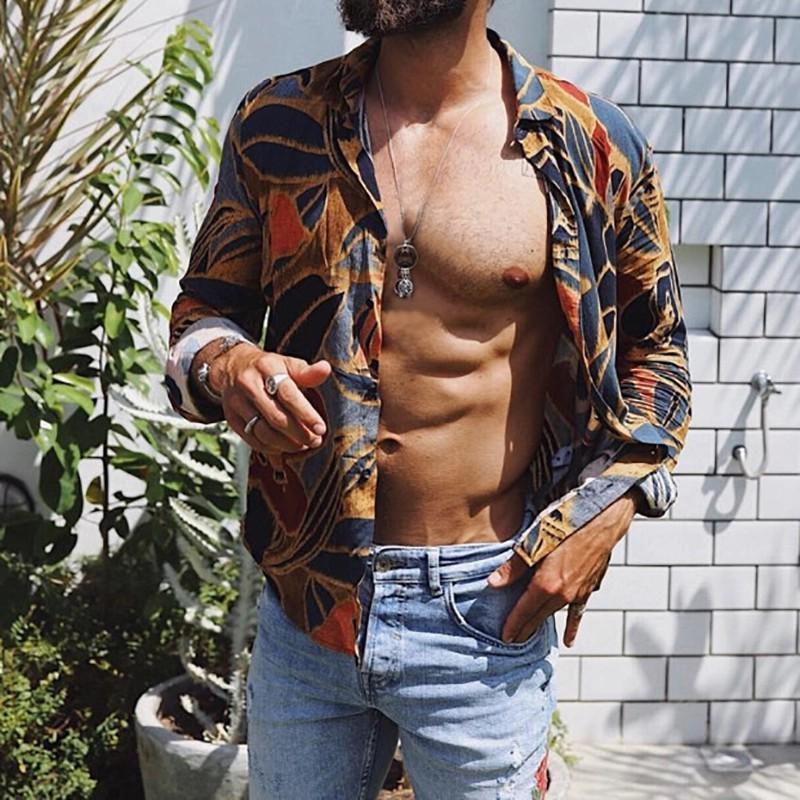 Fashion Printed Colour Long Sleeve Blouse