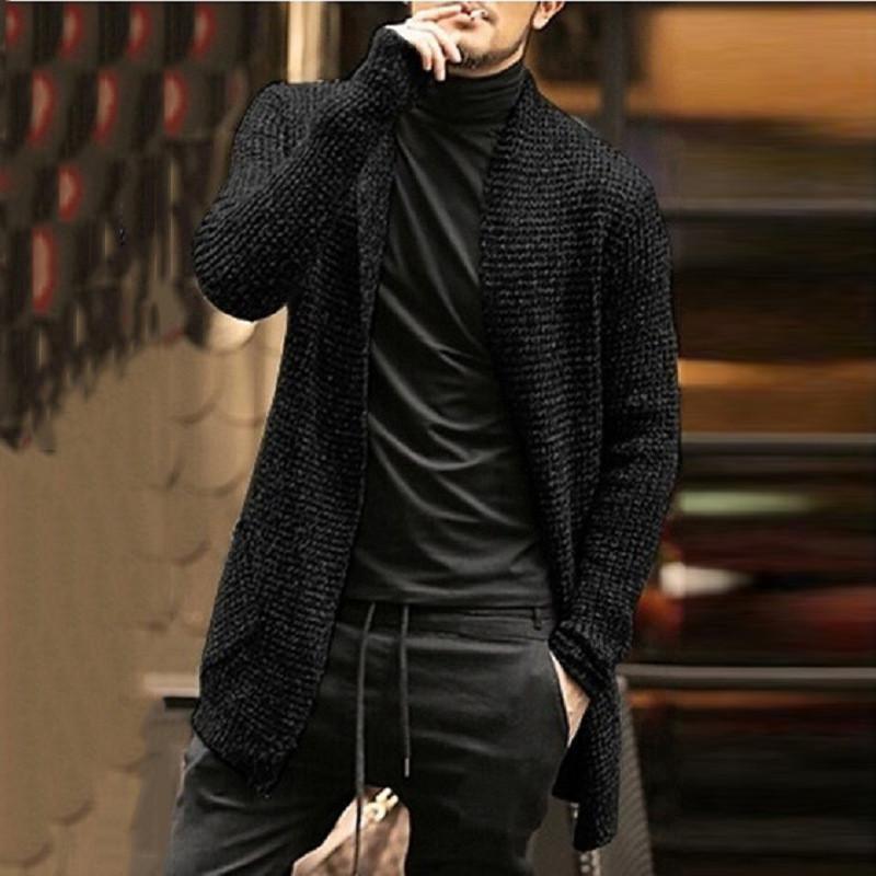 Fashion Casual Solid Long-Sleeved Knit Sweaters
