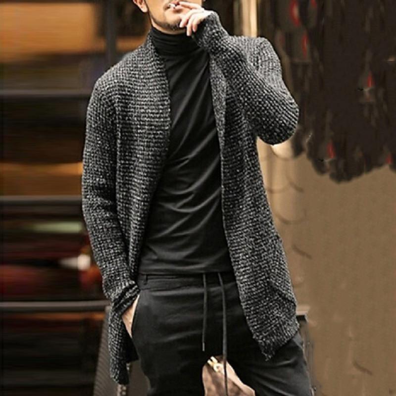 Fashion Casual Solid Long-Sleeved Knit Sweaters