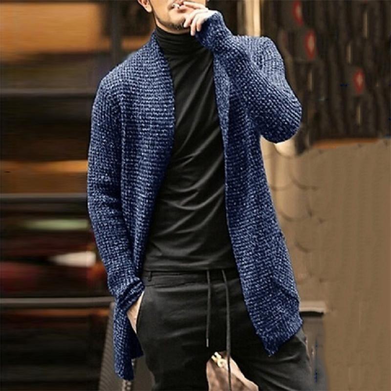 Fashion Casual Solid Long-Sleeved Knit Sweaters