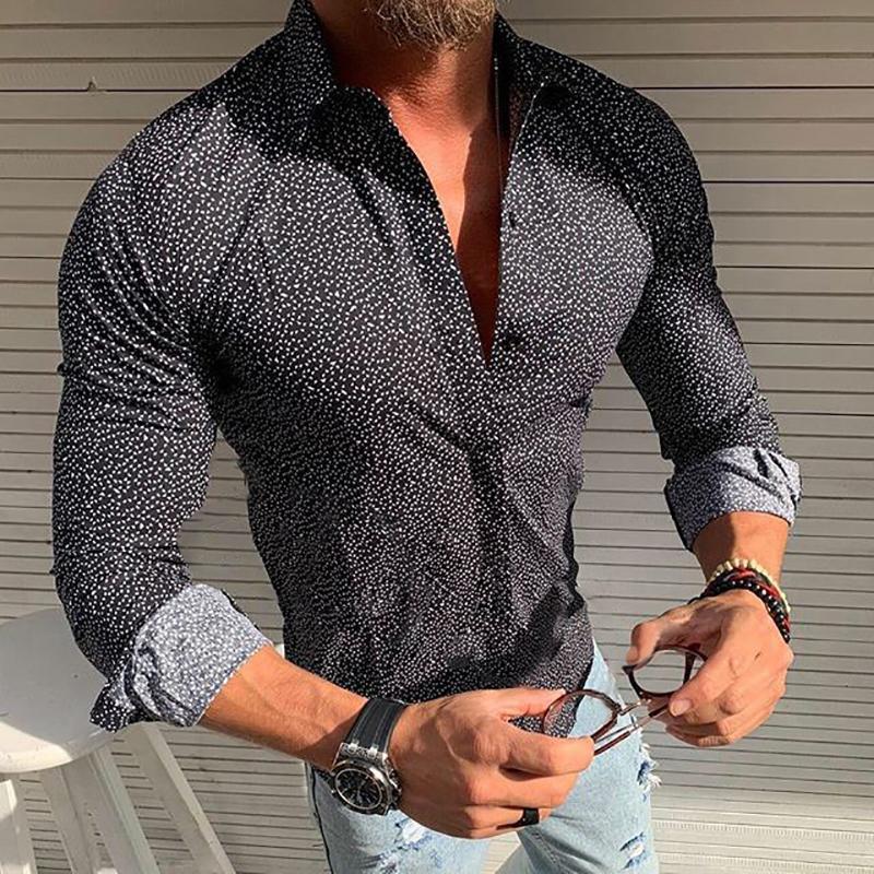 Commuting Polka Dot Slim Fit Shirt