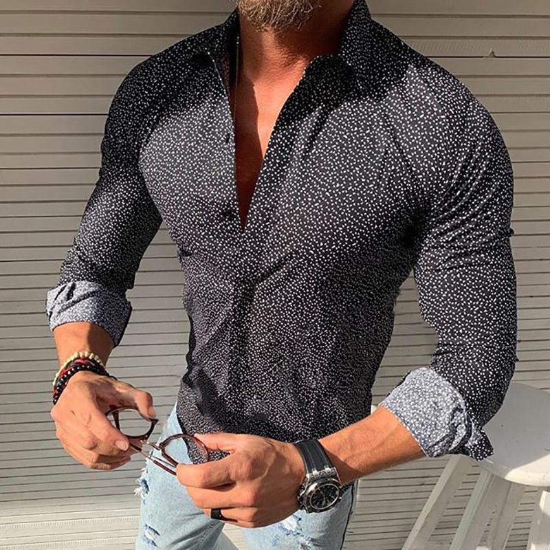 Commuting Polka Dot Slim Fit Shirt