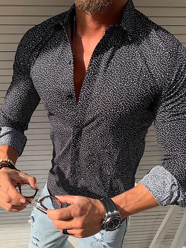 Commuting Polka Dot Slim Fit Shirt