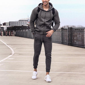 Spring/Autumn Men's Hooded Sweatshirt And Pants Sports Suit