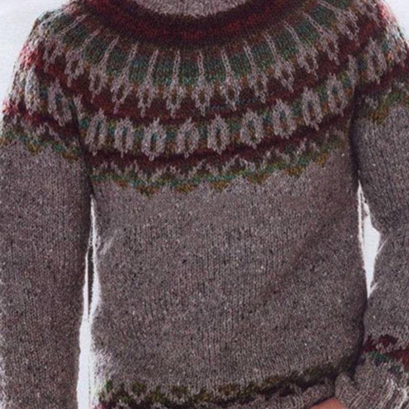 Autumn/Winter Men's  Round   Collar Long Sleeved Knitted Sweater