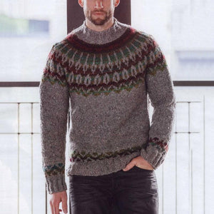 Autumn/Winter Men's  Round   Collar Long Sleeved Knitted Sweater