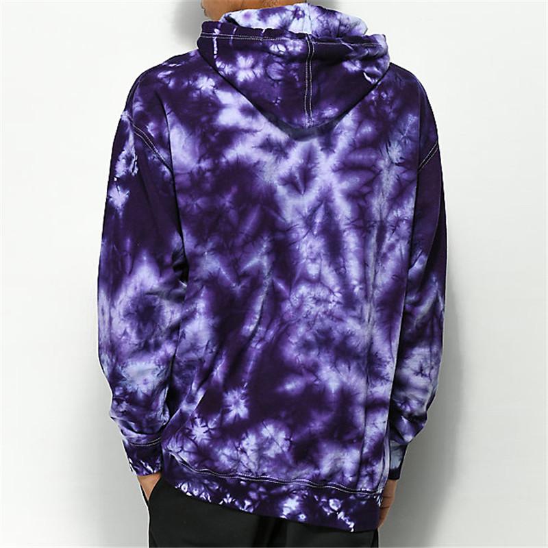 Fashion Letter Tie-Dyed Men's Hooded Sweater
