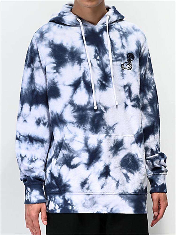 Fashion Abstract Tie-Dyed Men's Hooded Sweater