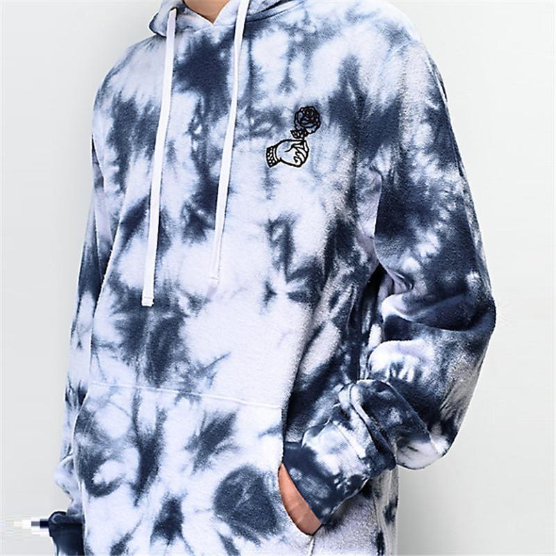 Fashion Abstract Tie-Dyed Men's Hooded Sweater
