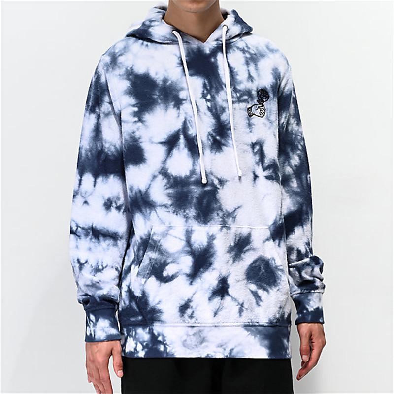 Fashion Abstract Tie-Dyed Men's Hooded Sweater