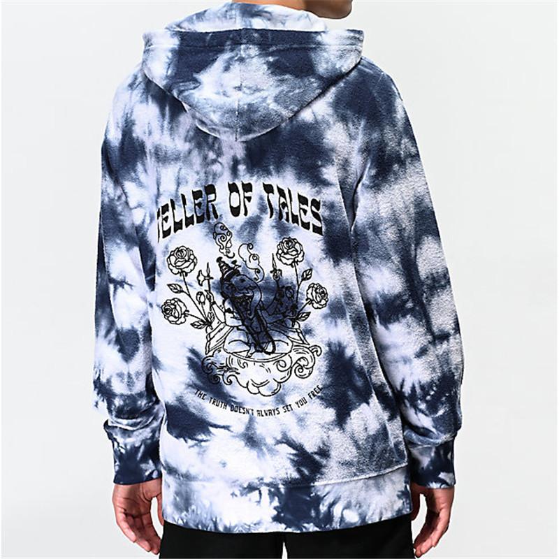 Fashion Abstract Tie-Dyed Men's Hooded Sweater