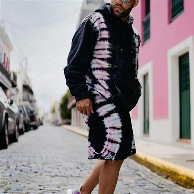 Fashion Tie Dyed Hooded Sweater Suit