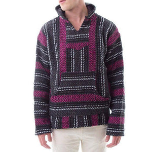 Casual Striped Long Sleeves Baja Hoodie