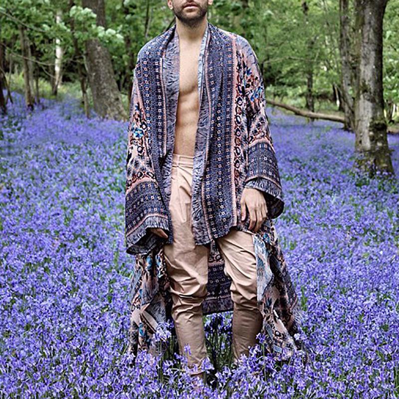 Fashion Men's Printed Casual Cardigan