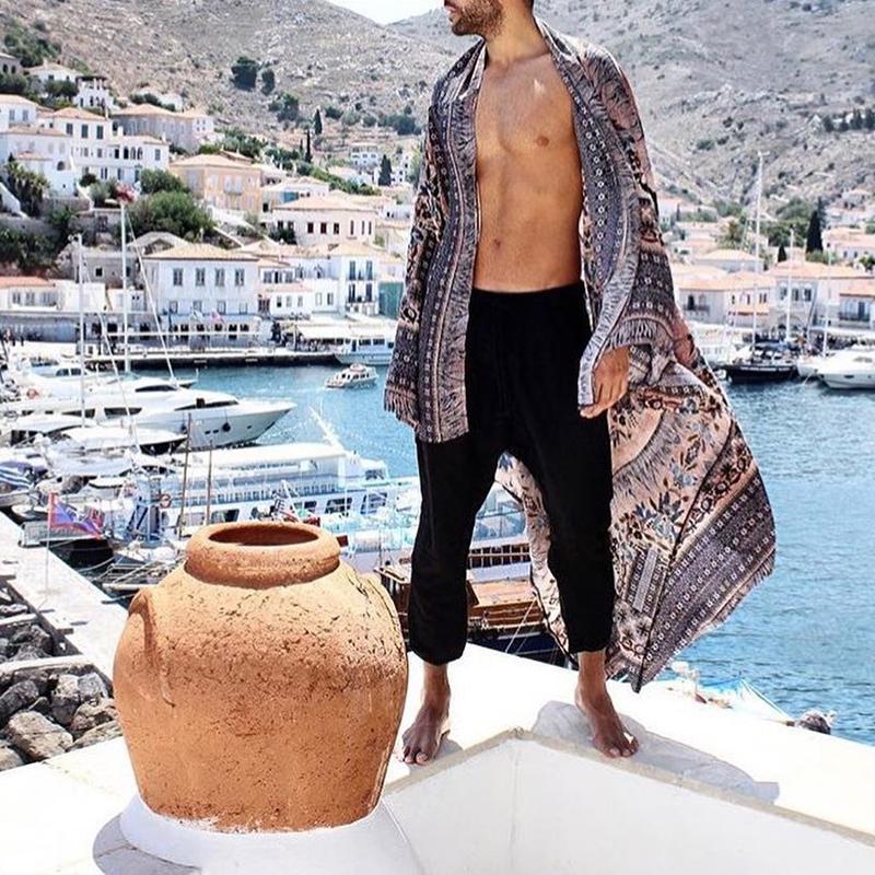 Fashion Men's Printed Casual Cardigan