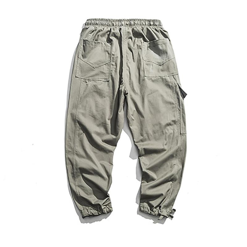 Fashion Casual Loose Elastic-Waist Tooling Pants