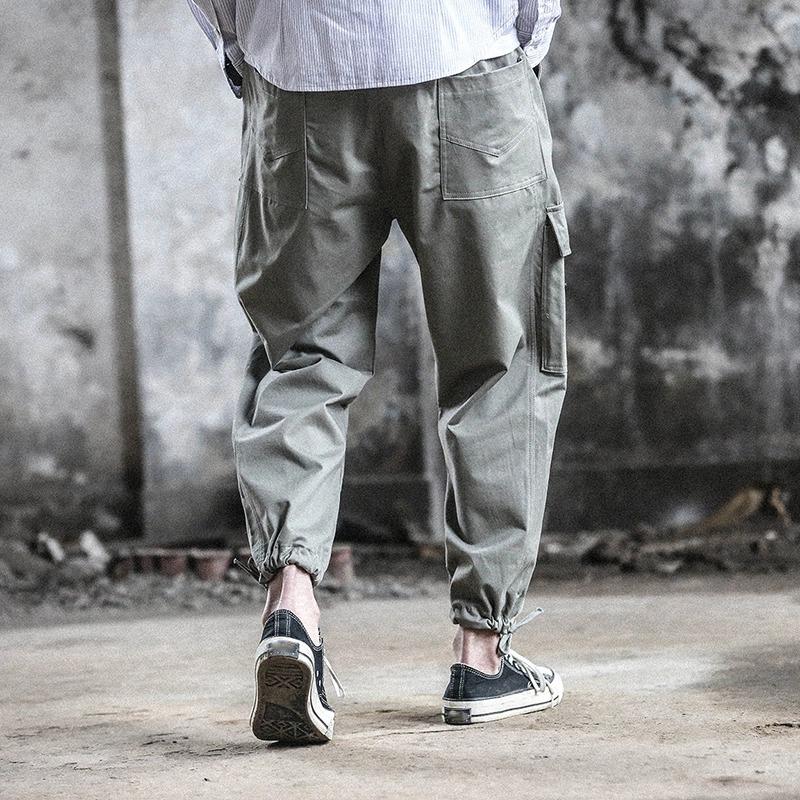 Fashion Casual Loose Elastic-Waist Tooling Pants