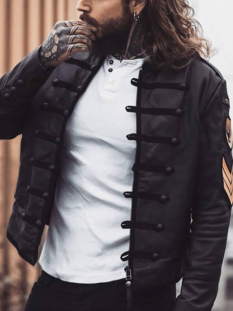 Vintage Fashion Armband Buckle Jacket