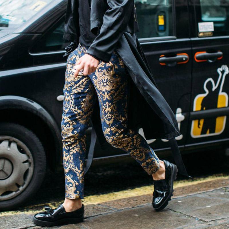Fashion Floral Pattern Printed Pants