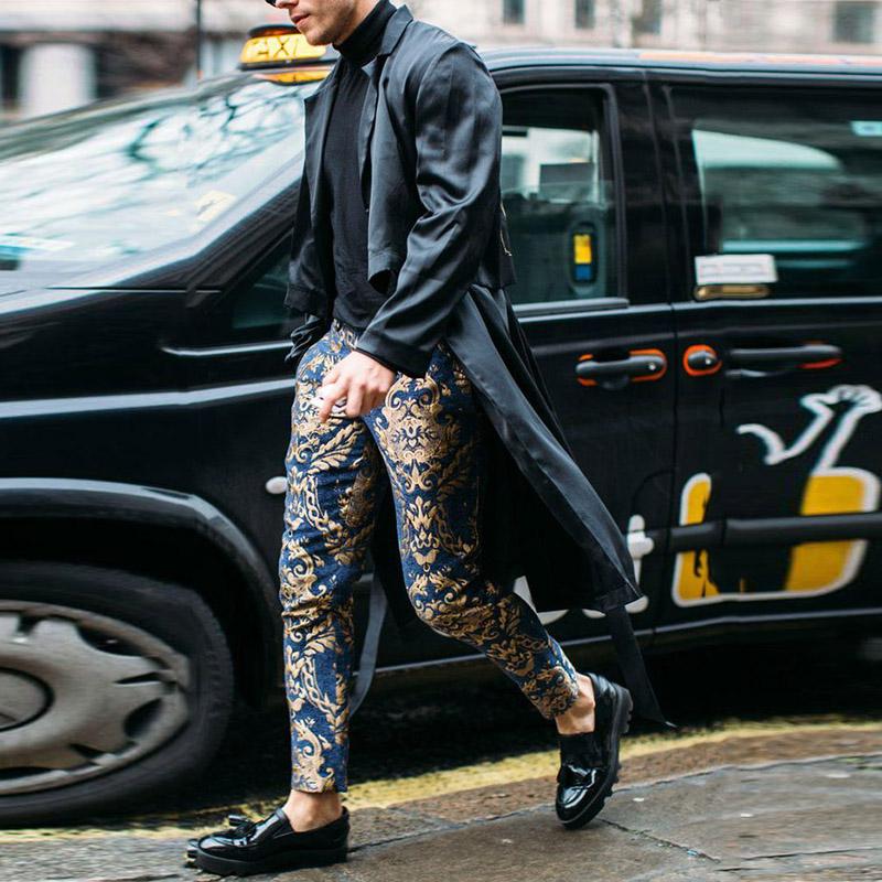 Fashion Floral Pattern Printed Pants