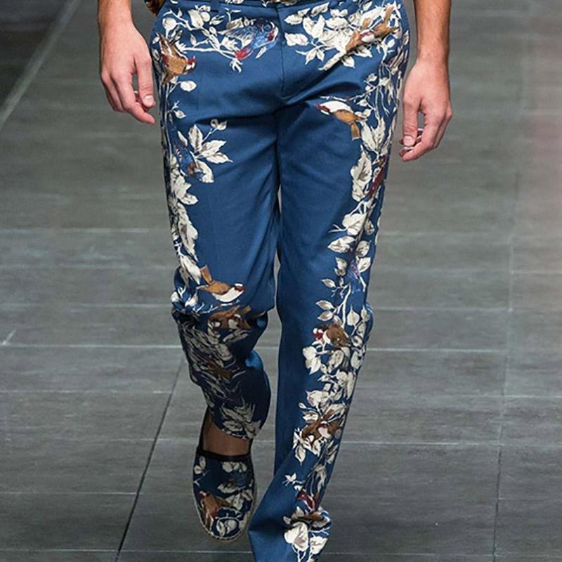 Men's Fashion Printed Zipper Pants