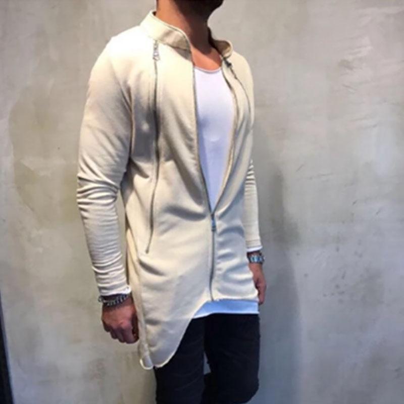 Casual Long Zip Windbreaker Jacket