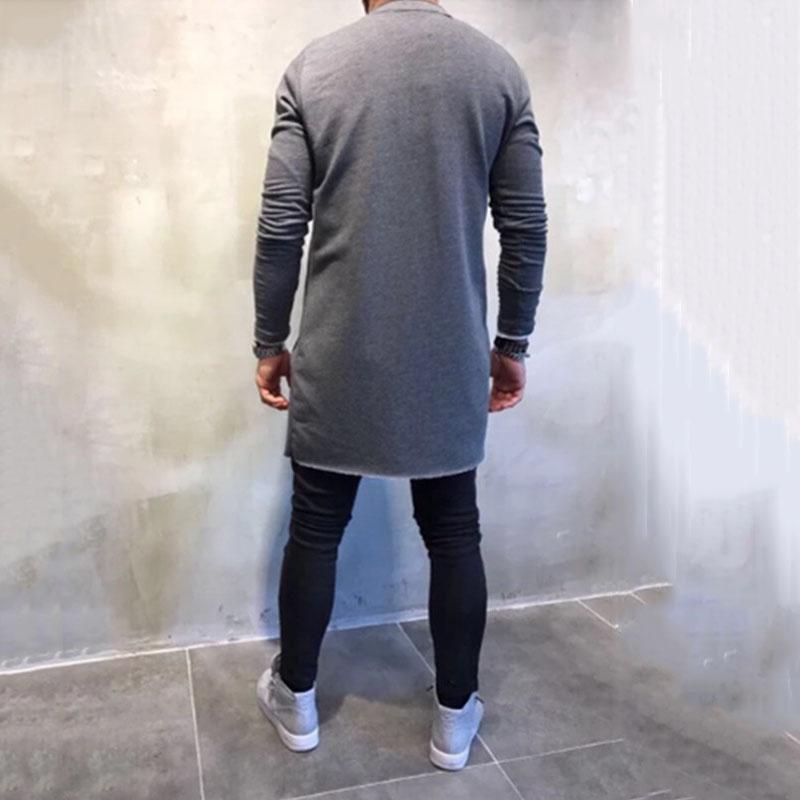 Casual Long Zip Windbreaker Jacket