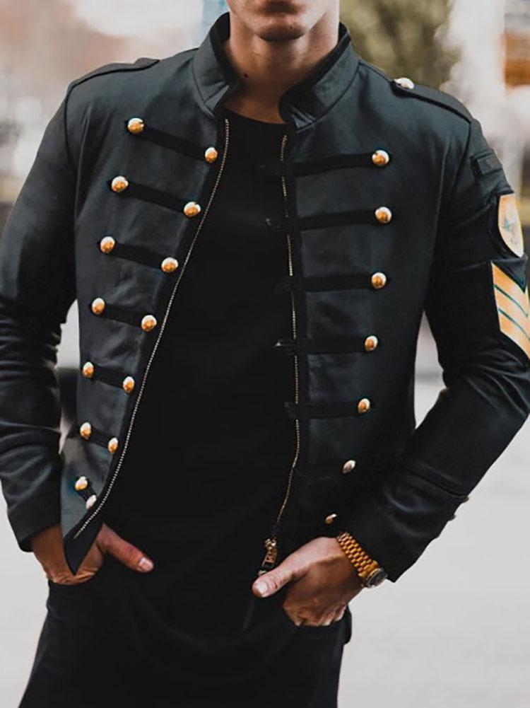 Men's Winter Black Zip Jacket