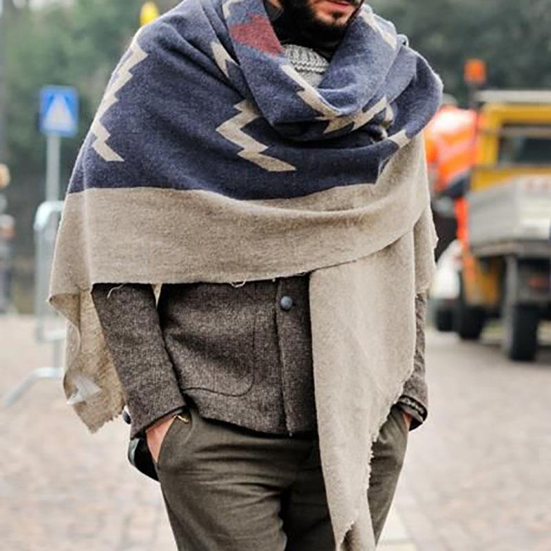 Men's Printed Burr Shawl