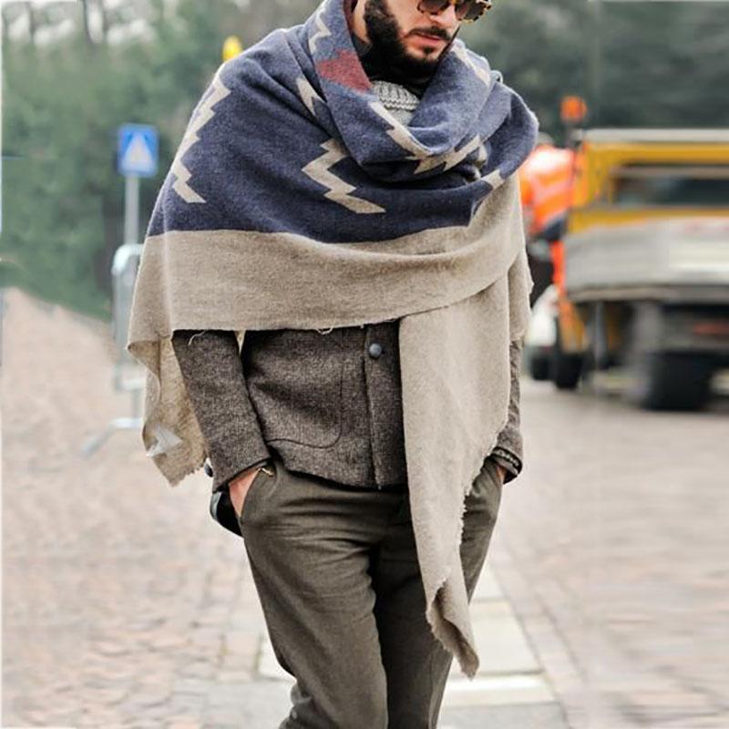 Men's Printed Burr Shawl