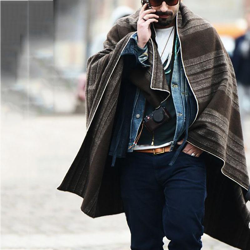 Casual Splicing Striped Shawl