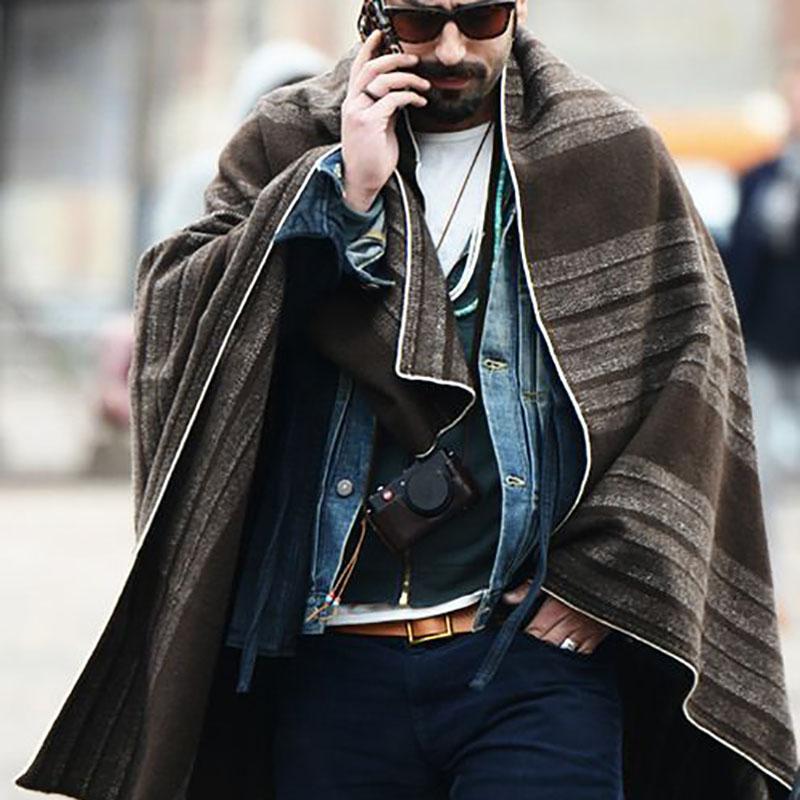 Casual Splicing Striped Shawl