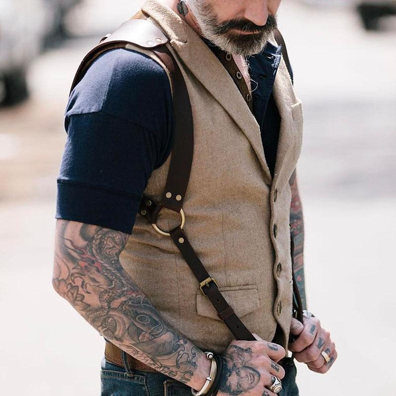 Fashion Single-Breasted Solid Color Vest